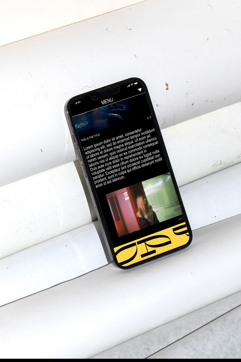 Think Very Little creative agency blog page Art From Unexpected Places displayed on iPhone mobile screen